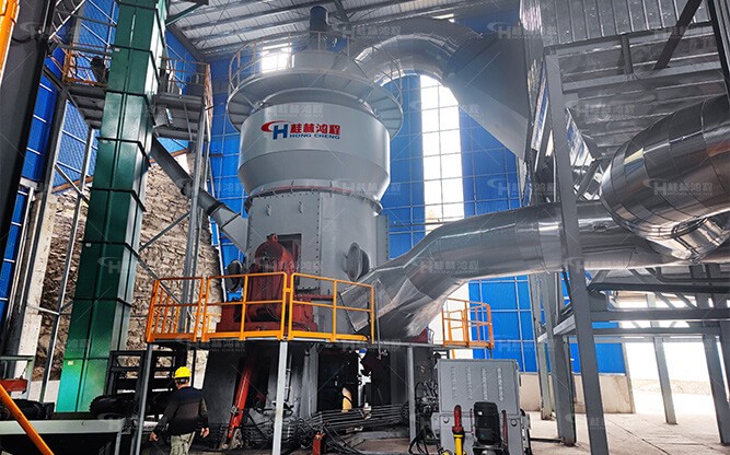 湖北某企業錳礦磨粉設備生產線